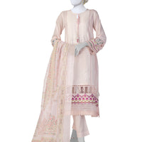 Lawn Pink Unstitched Suit - J. Junaid Jamshed