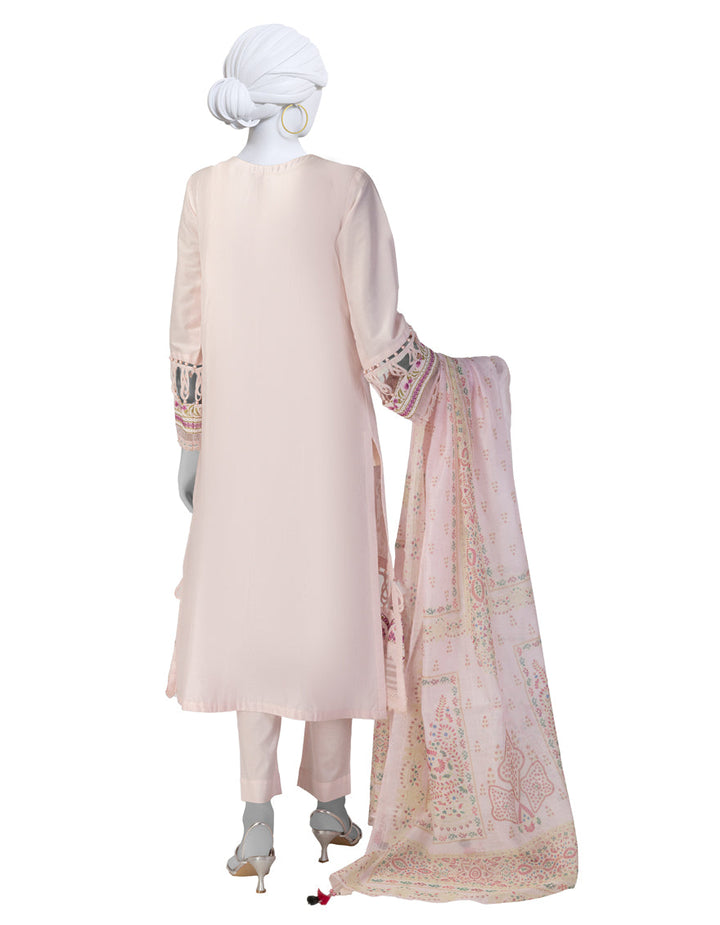 Lawn Pink Stitched Suit - J. Junaid Jamshed