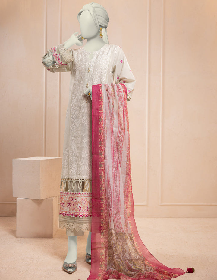 Lawn Green Unstitched Suit - J. Junaid Jamshed