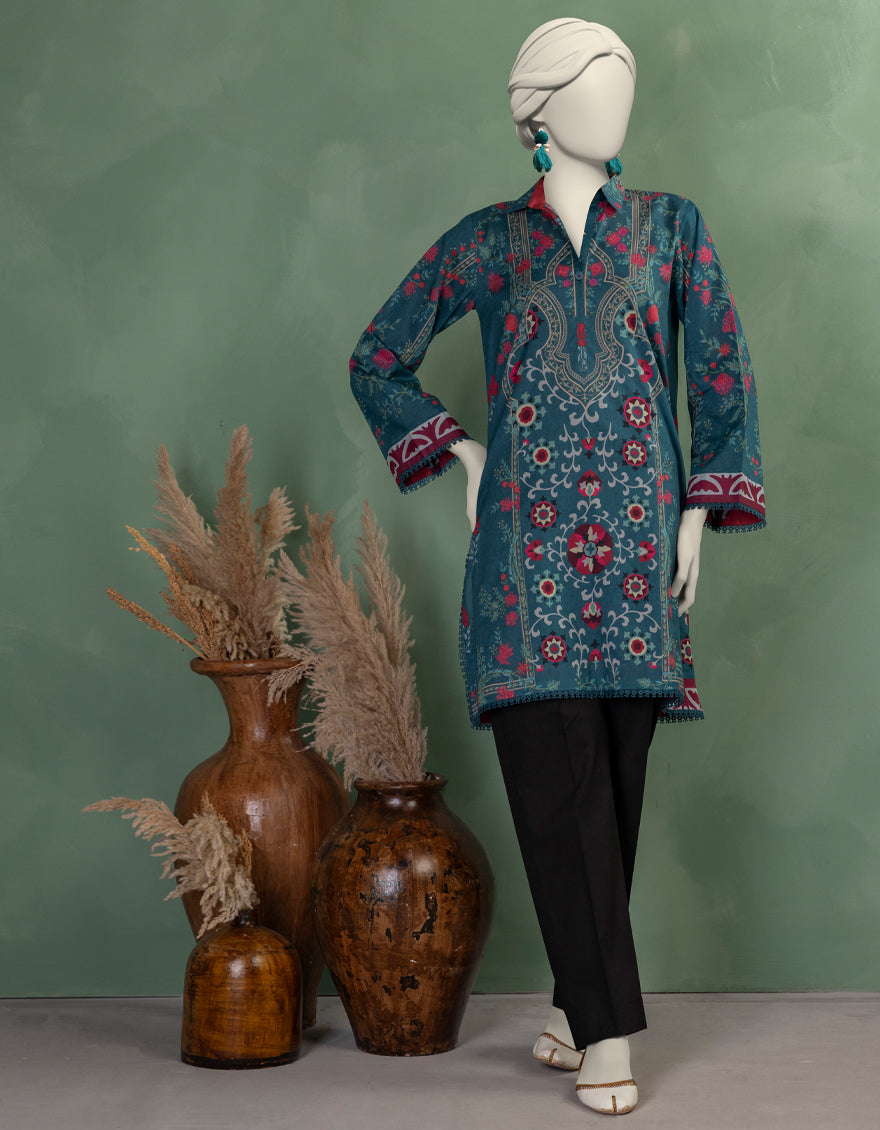 Lawn Multicolor Unstitched Shirt - J. Junaid Jamshed
