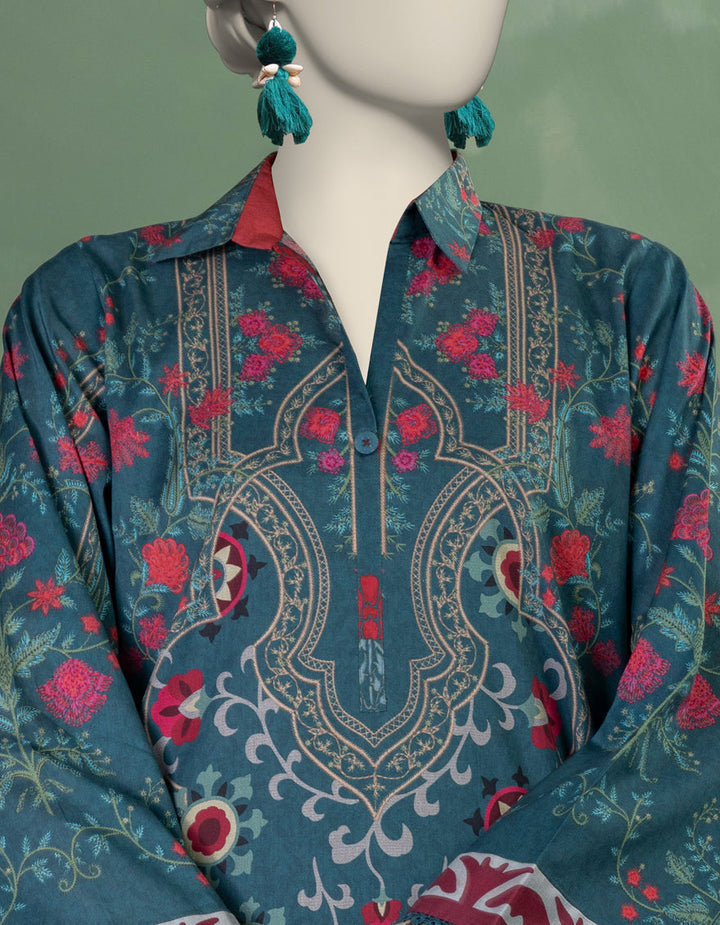 Lawn Multicolor Unstitched Shirt - J. Junaid Jamshed