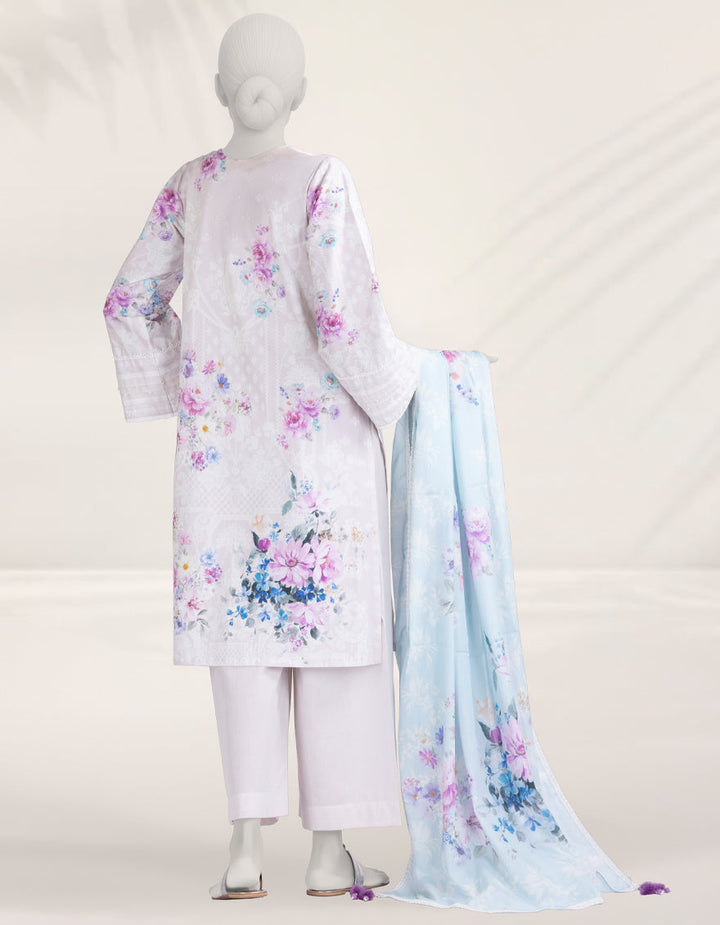 Cambric Pink Stitched Suit - J. Junaid Jamshed