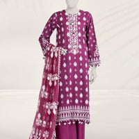 Liminal Purple Unstitched Suit - J. Junaid Jamshed