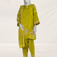Dooriya Green Unstitched Suit - J. Junaid Jamshed