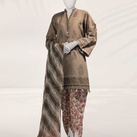 Cambric Grey Unstitched Suit - J. Junaid Jamshed