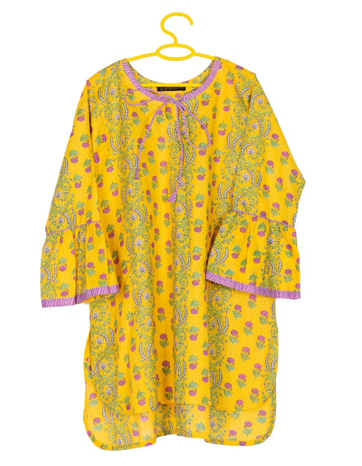 Lawn Yellow Kurti - J. Junaid Jamshed