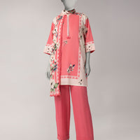 Lawn Pink Unstitched Suit - J. Junaid Jamshed
