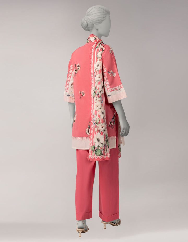 Lawn Pink Unstitched Suit - J. Junaid Jamshed