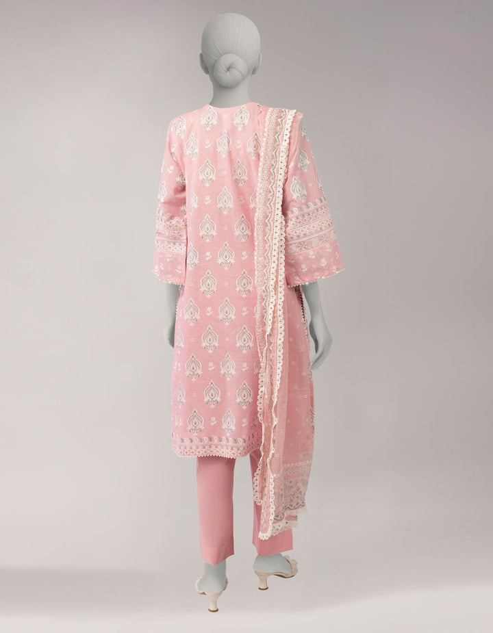 Lawn Pink Unstitched Suit - J. Junaid Jamshed