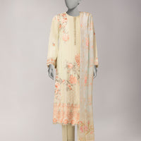 Lawn Green Unstitched Suit - J. Junaid Jamshed