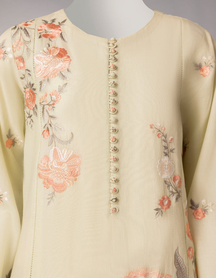 Lawn Green Unstitched Suit - J. Junaid Jamshed