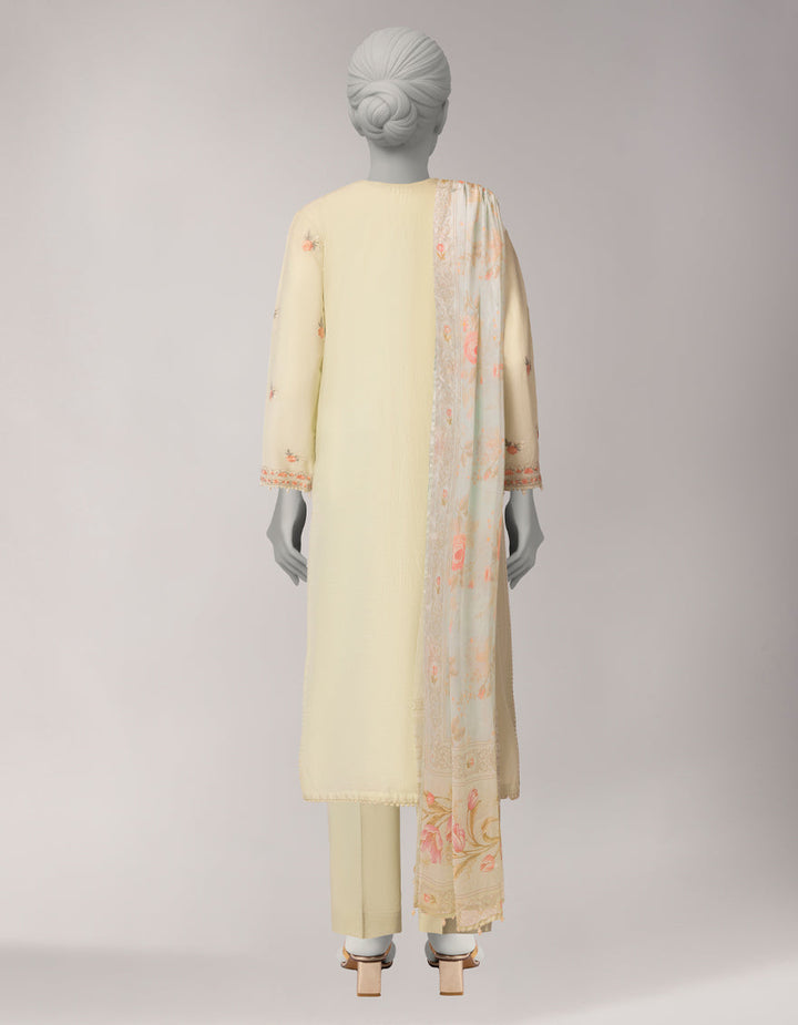 Lawn Green Unstitched Suit - J. Junaid Jamshed