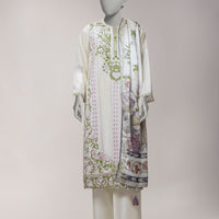 Lawn Off White Unstitched Suit - J. Junaid Jamshed