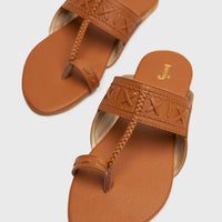 Brown Chappal - J. Junaid Jamshed