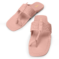 Rexine Pink Chappal - J. Junaid Jamshed