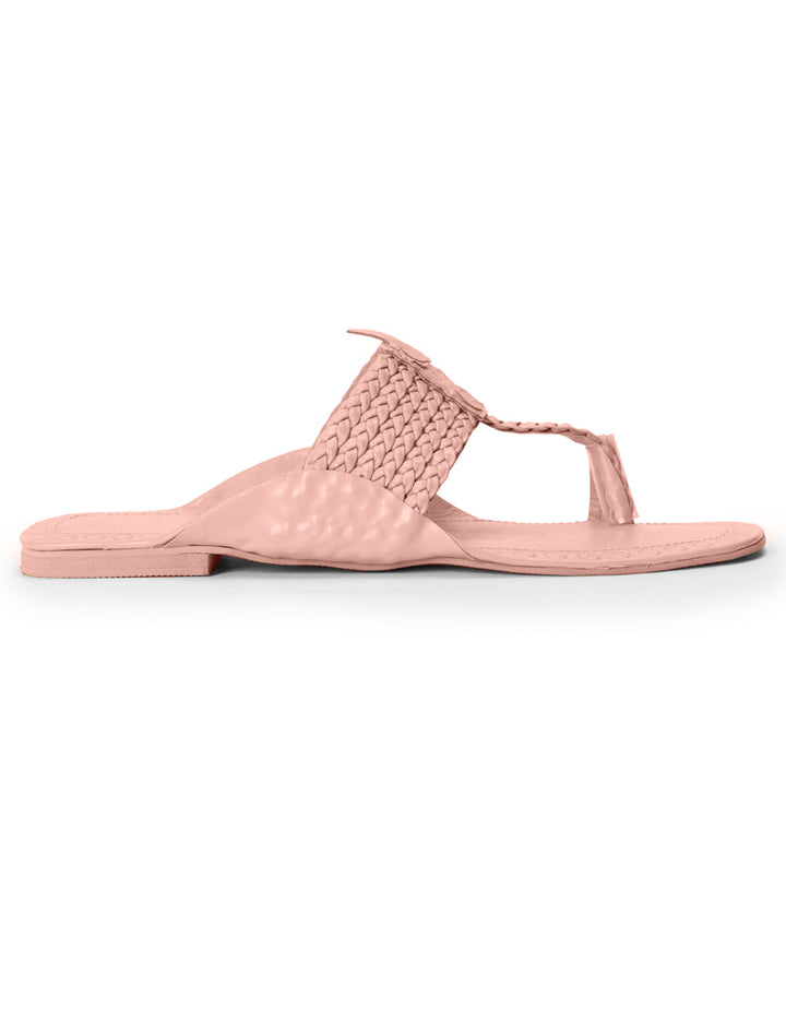 Rexine Pink Chappal - J. Junaid Jamshed