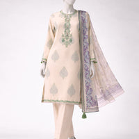 Lawn Multicolor Unstitched Suit - J. Junaid Jamshed