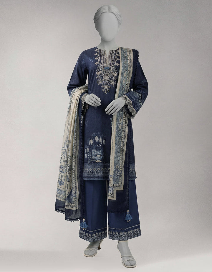 Lawn Multicolor Unstitched Suit - J. Junaid Jamshed