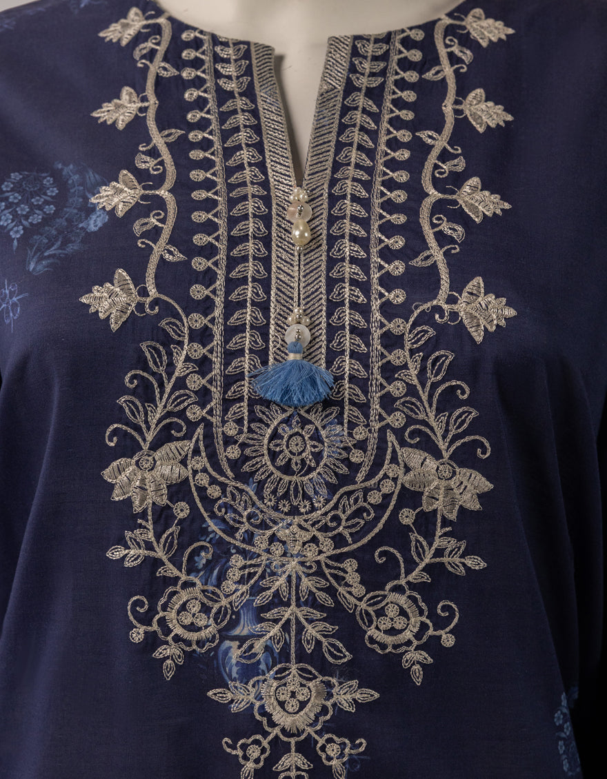 Lawn Multicolor Unstitched Suit - J. Junaid Jamshed