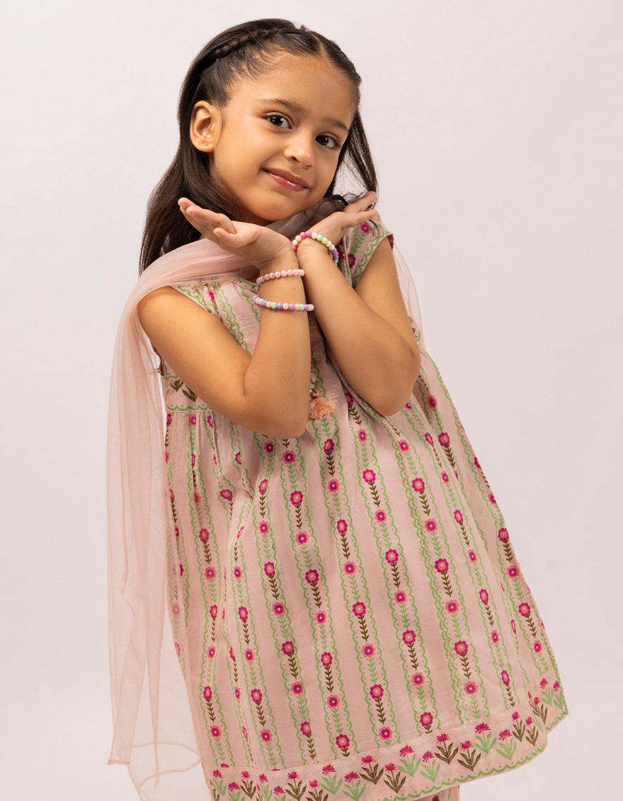 Lawn Pink Stitched Suit - J. Junaid Jamshed