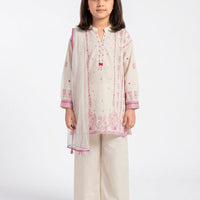 Lawn Off White Stitched Suit - J. Junaid Jamshed