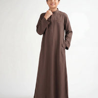 Blended Chocolate Brown Jubba - J. Junaid Jamshed