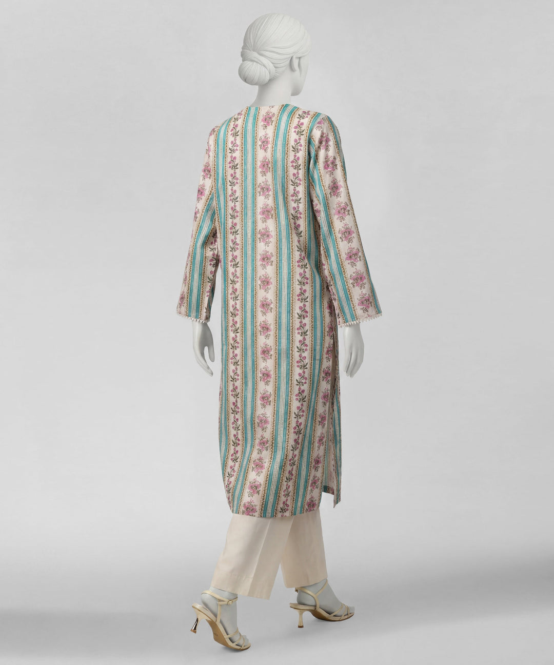 Lawn Multicolor Stitched Suit - J. Junaid Jamshed