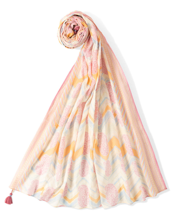 Lawn Multicolor Dupatta - J. Junaid Jamshed