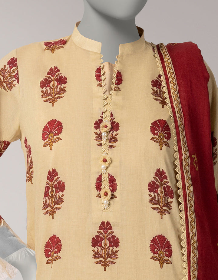 Lawn Multicolor Unstitched Suit - J. Junaid Jamshed