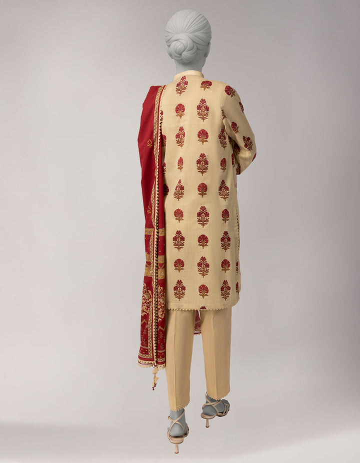 Lawn Multicolor Unstitched Suit - J. Junaid Jamshed