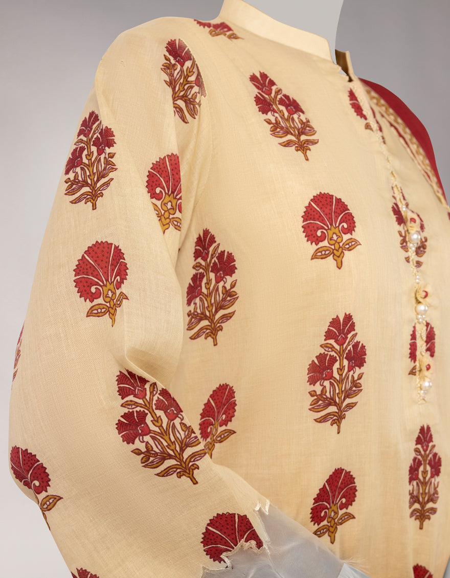 Lawn Multicolor Unstitched Suit - J. Junaid Jamshed