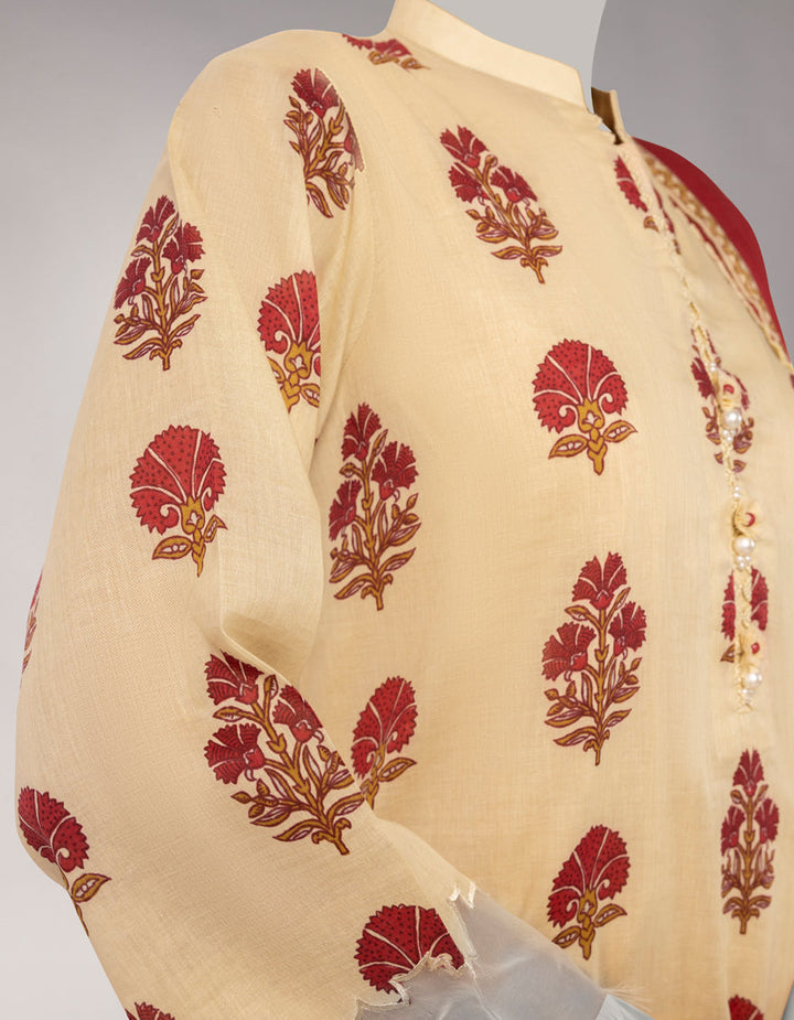 Lawn Multicolor Unstitched Suit - J. Junaid Jamshed