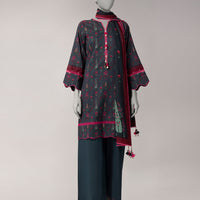 Lawn Multicolor Unstitched Suit - J. Junaid Jamshed