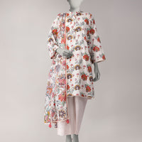 Lawn White Unstitched Suit - J. Junaid Jamshed