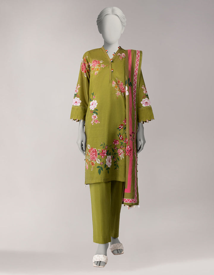 Lawn Multicolor Unstitched Suit - J. Junaid Jamshed