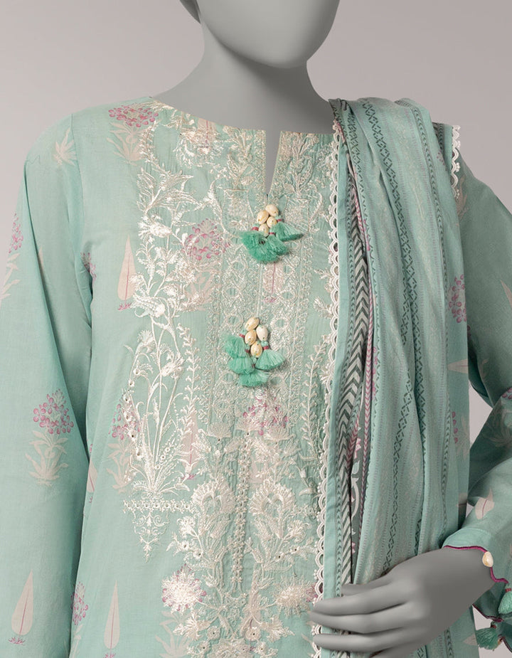 Lawn Multicolor Unstitched Suit - J. Junaid Jamshed