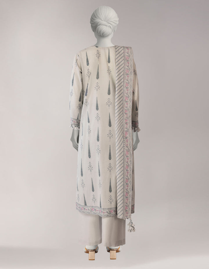 Lawn Multicolor Unstitched Suit - J. Junaid Jamshed