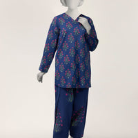 Lawn Blue Stitched Suit - J. Junaid Jamshed