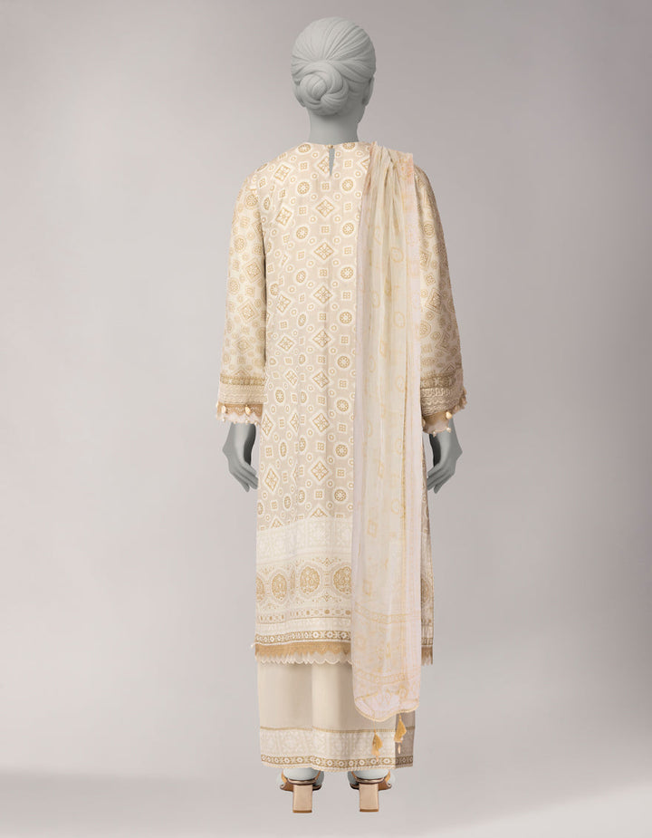 Lawn Multicolor Unstitched Suit - J. Junaid Jamshed