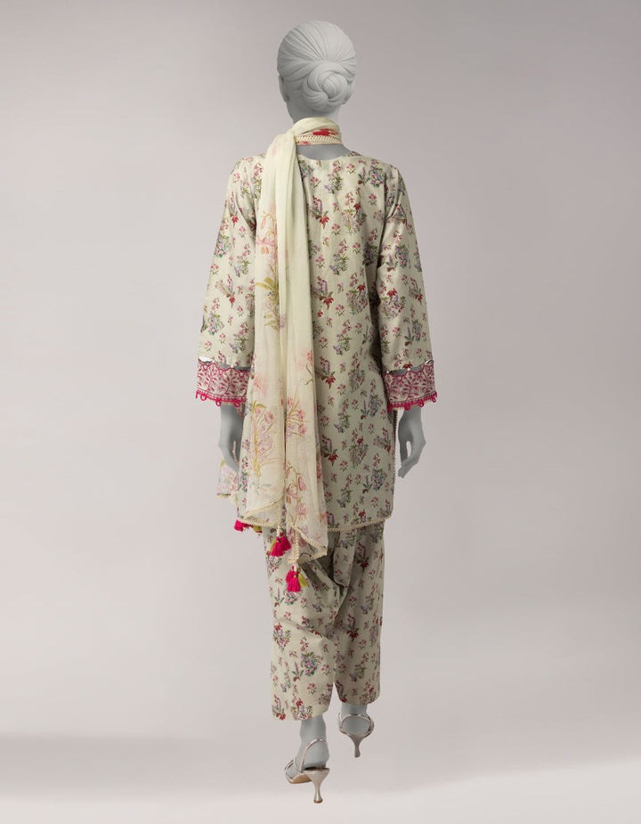 Lawn Green Unstitched Suit - J. Junaid Jamshed