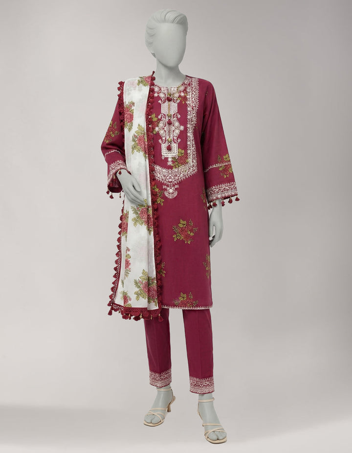 Lawn Multicolor Unstitched Suit - J. Junaid Jamshed