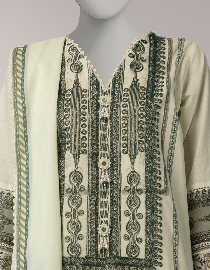 Lawn Multicolor Unstitched Suit - J. Junaid Jamshed