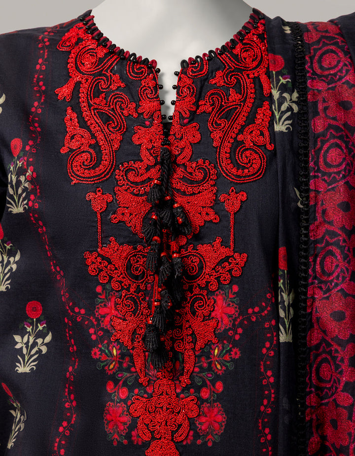 Lawn Multicolor Unstitched Suit - J. Junaid Jamshed