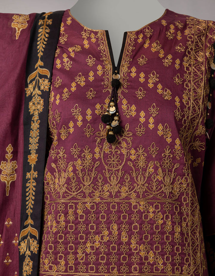 Lawn Multicolor Unstitched Suit - J. Junaid Jamshed