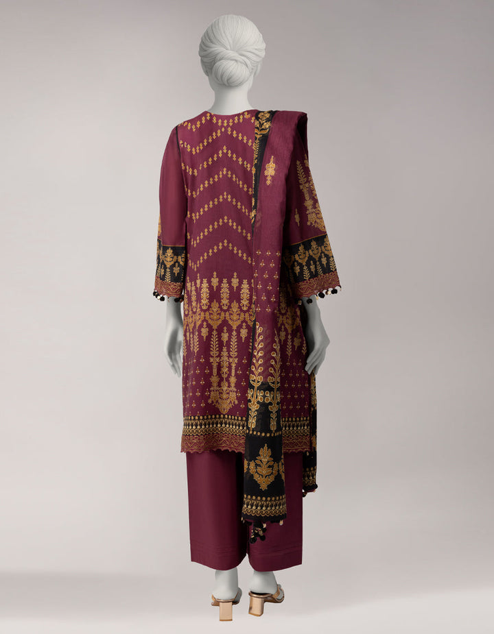 Lawn Multicolor Unstitched Suit - J. Junaid Jamshed