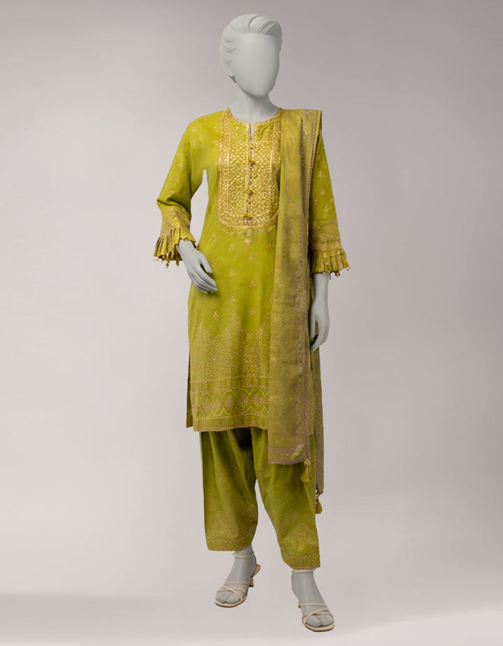 Lawn Multicolor Unstitched Suit - J. Junaid Jamshed