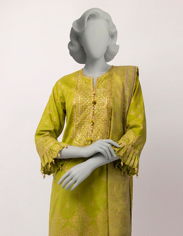 Lawn Multicolor Unstitched Suit - J. Junaid Jamshed