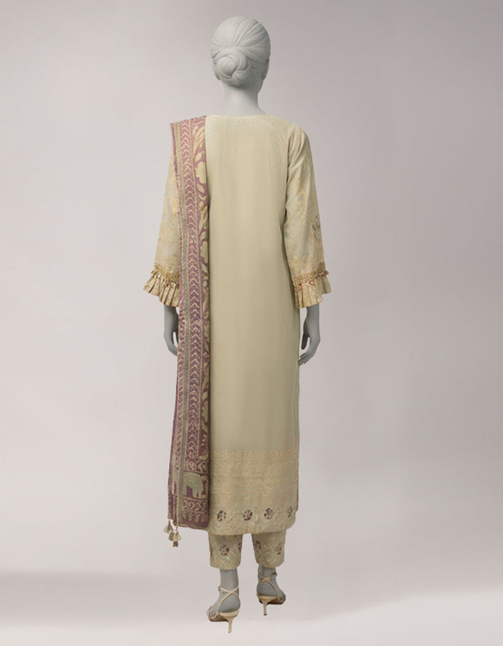 Lawn Multicolor Unstitched Suit - J. Junaid Jamshed