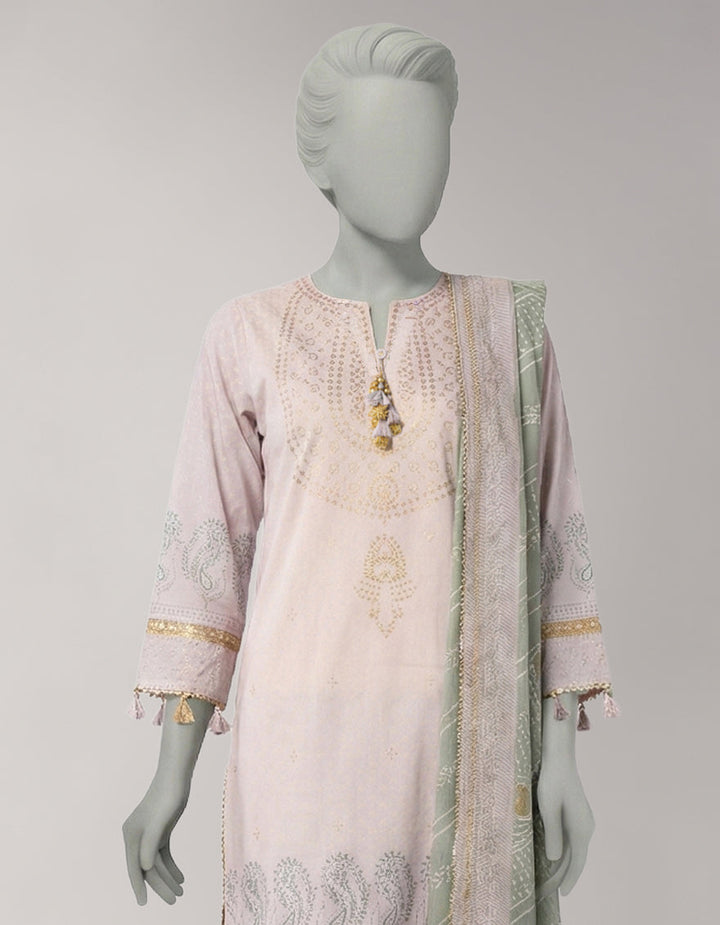 Lawn Multicolor Unstitched Suit - J. Junaid Jamshed