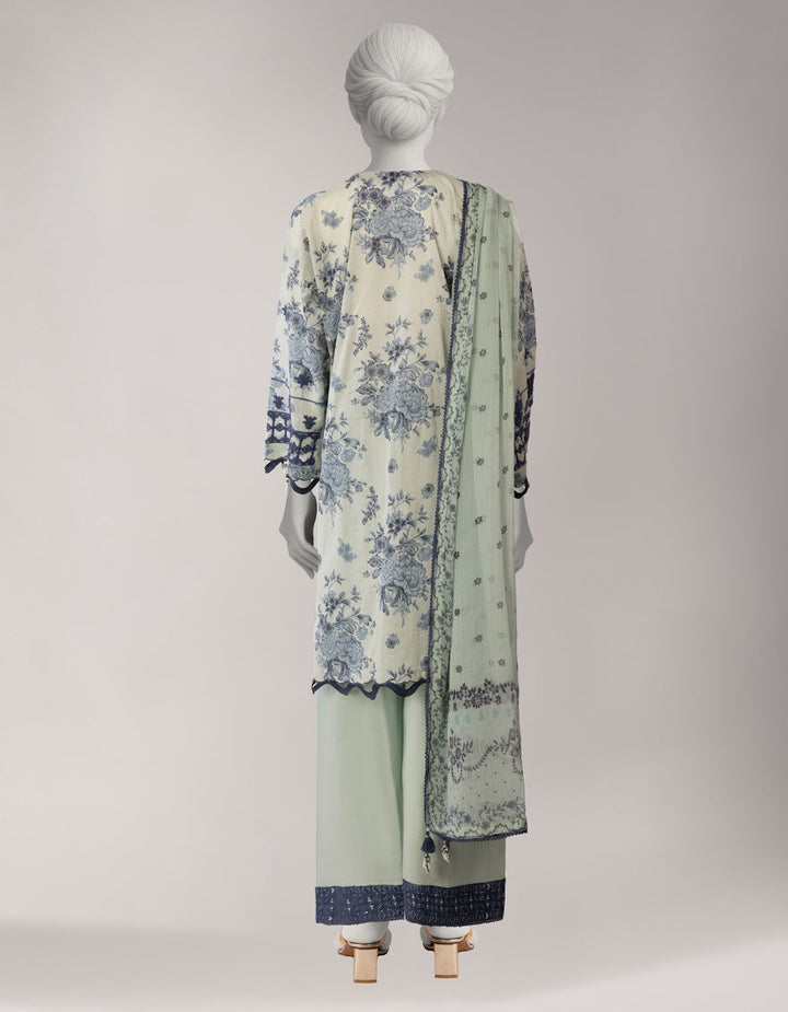 Lawn Multicolor Unstitched Suit - J. Junaid Jamshed